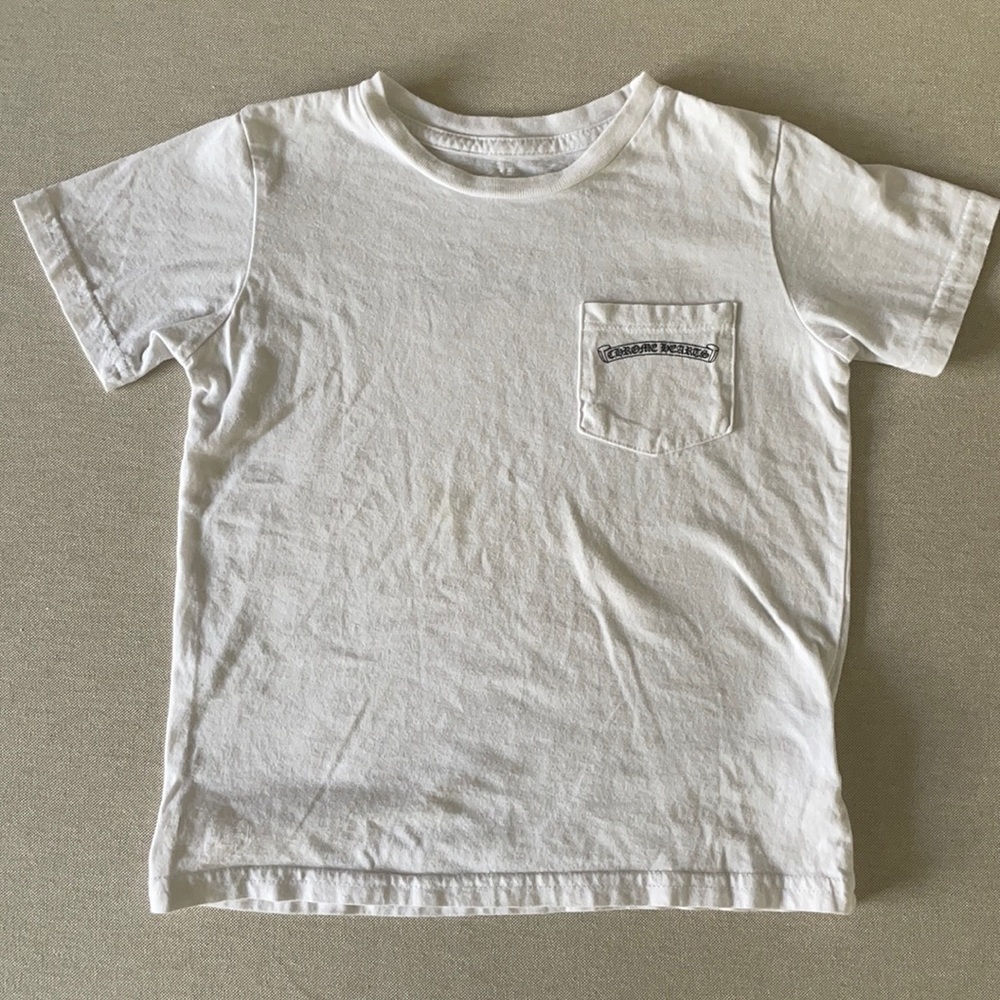 CHROME HEARTS Kids tee-shirt Size 8Y White with Black logo print